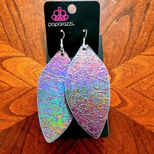 Paparazzi Iridescent Leaf Shaped Earrings